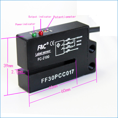 Uso normal de la máquina del rotulador de la ranura del sensor 2m m de la etiqueta de la etiqueta engomada de F&amp;C