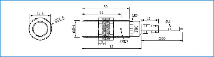  Alambre capacitivo NPN del sensor de proximidad M18 3 o interruptor de detección .jpg de la gama de PNP 10m m