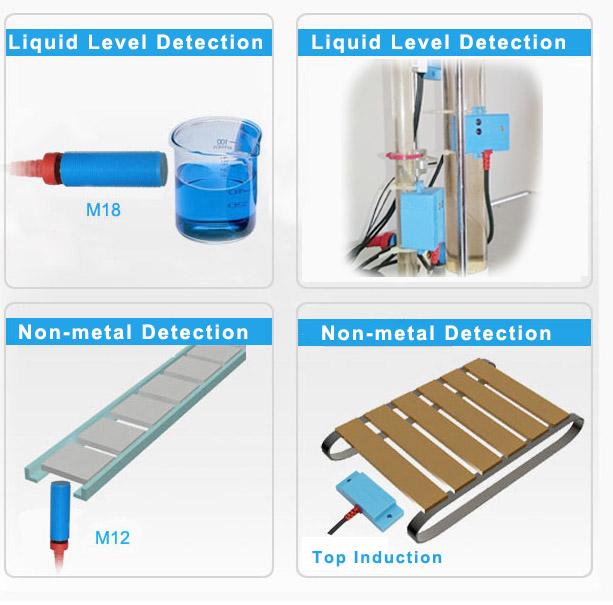 Interruptor capacitivo de detección capacitivo 12V del sensor de proximidad de la detección plástica M12 5m m
