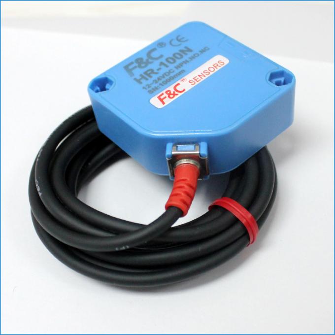 sensor cuadrado de detección fotoeléctrico reflexivo del interruptor PNP el 1M de los sensores del alambre 12Volt 4