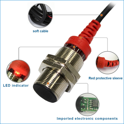 M18 protegió el interruptor inductivo de detección inductivo del sensor de proximidad 12-24VDC 5m m